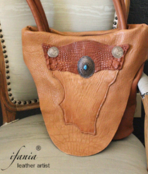 Ifania Leather Artist Handbag